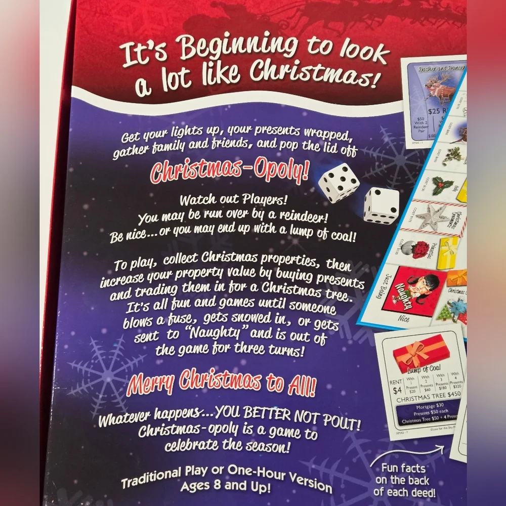 Christmas-Opoly Board Game
